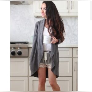 Barefoot Dreams Cozy chic lite open cardigan size Large/XL